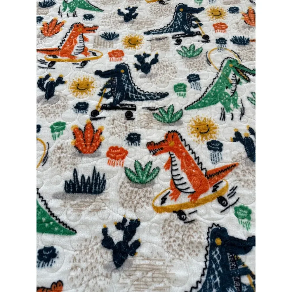 HANDMADE Dinosaur Baby Quilt Jackson Hole Guild 2023 Cotton Flannel Child Quilt
